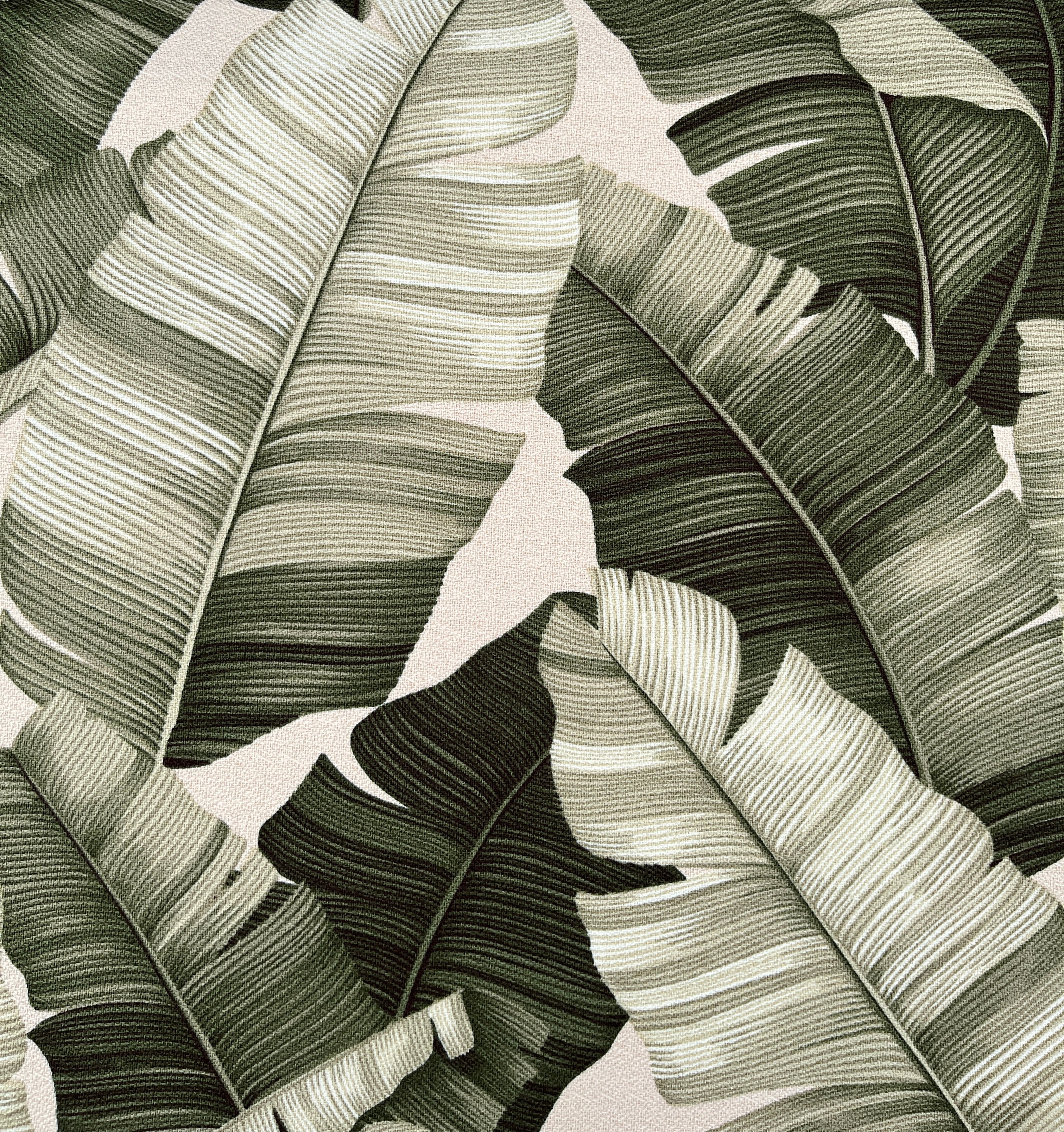 All Over Banana Leaf Fabric | Cotton Heavy-Barkcloth - Image 3
