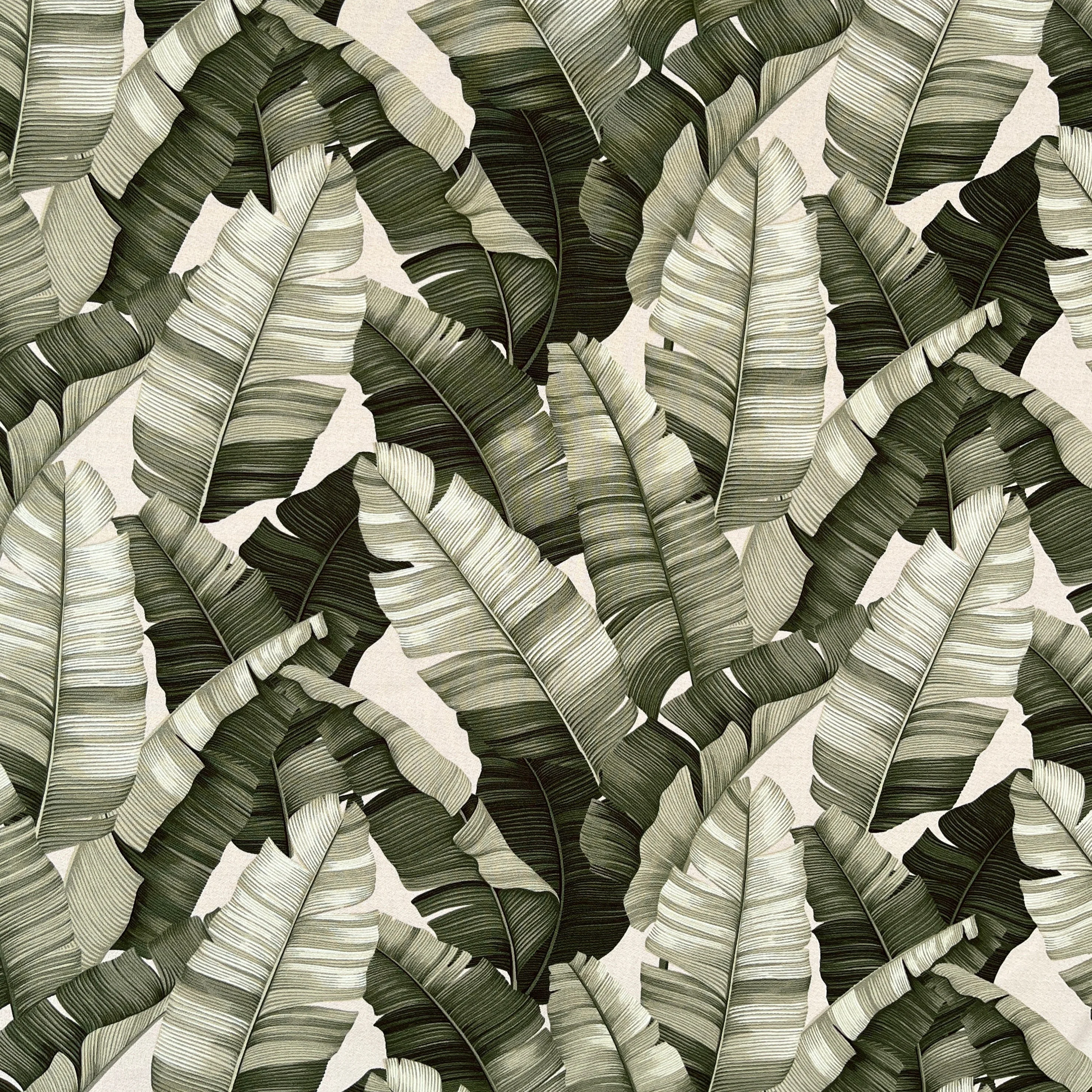 All Over Banana Leaf Fabric | Cotton Heavy-Barkcloth - Image 4