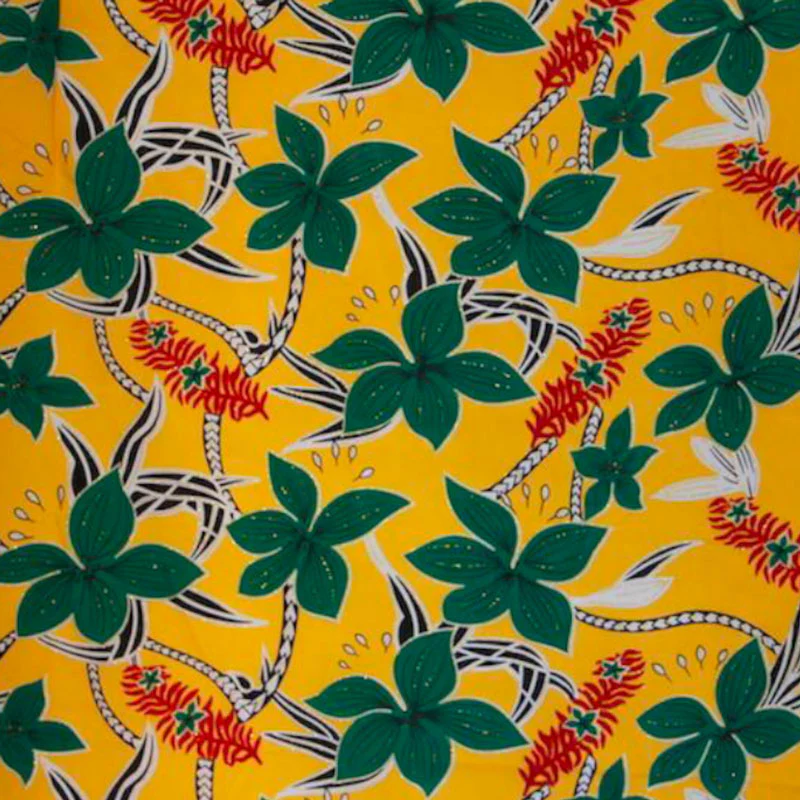 Large All Over Plumeria Glitter Polyester Fabric | Islands Fabric - Image 4