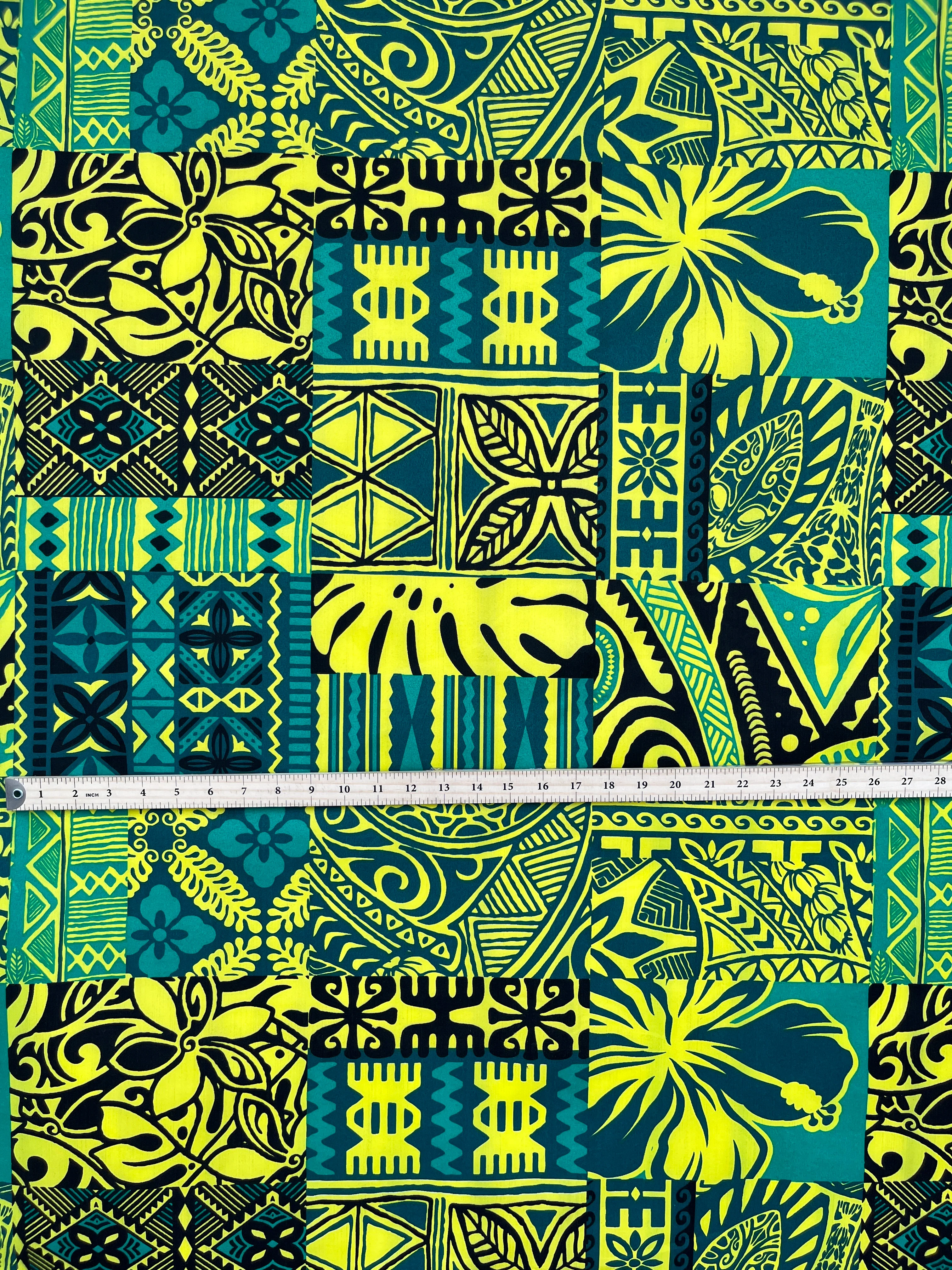 Traditional Polynesian Tapa Design Polyester Fabric # 3 | Islands Fabric - Image 3