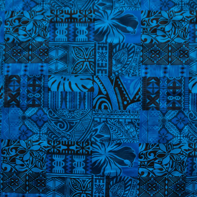Traditional Polynesian Tapa Design Polyester Fabric # 3 | Islands Fabric - Image 8
