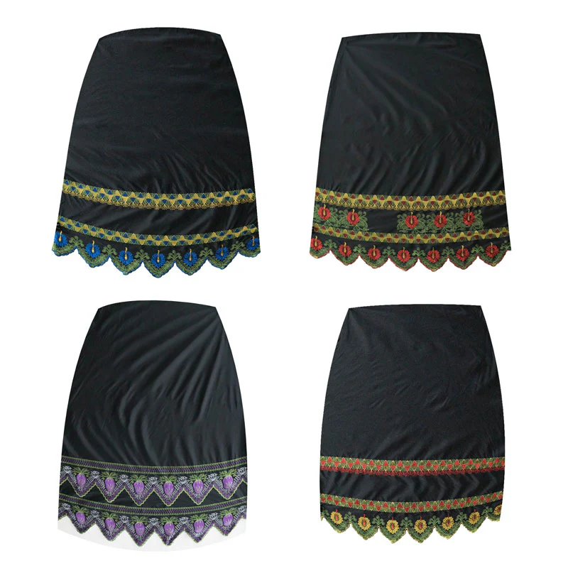 Double Anthurium Embroidered Border Polyester Fabric | Islands Fabric - Image 6