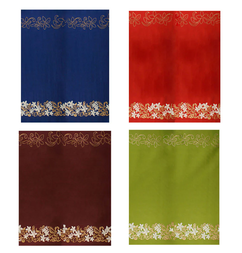 Tiare & Swirls Double Border Polyester Glitter Fabric | Islands Fabric - Image 8