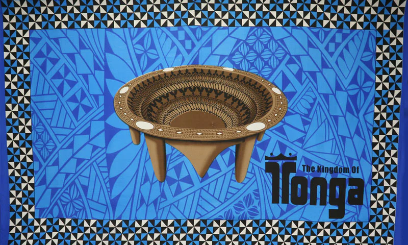 Kingdom of Tonga Kava Bowl All Around Border Sarong | Islands Fabric - Image 3