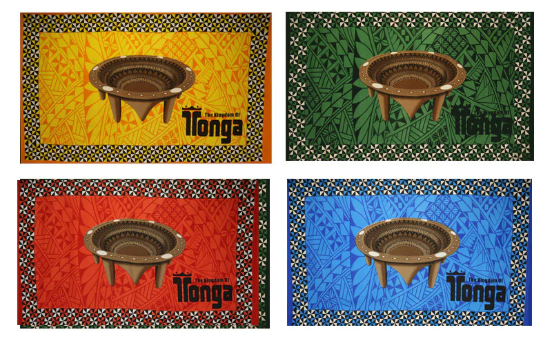 Kingdom of Tonga Kava Bowl All Around Border Sarong | Islands Fabric - Image 6