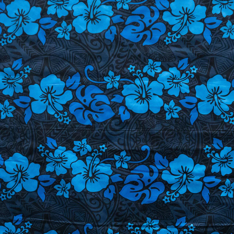 Hibiscus/Plumeria/Monstera Leaf Polyester Fabric | Islands Fabric - Image 6