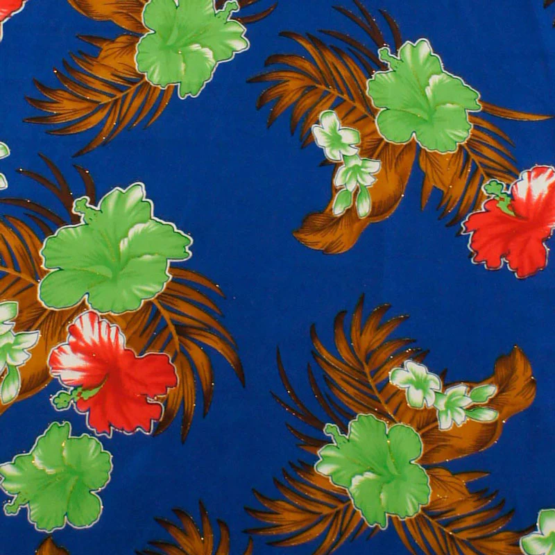 Aloha Garden Polyester Glitter Fabric | Islands Fabric - Image 4