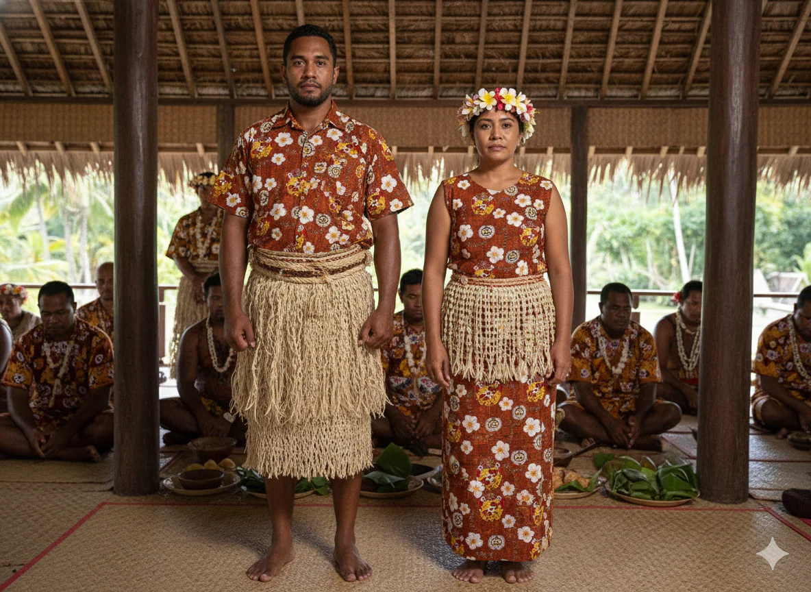 Tonga Seal Hibiscus All Over Design Fabric | Cotton Light Barkcloth - Image 8