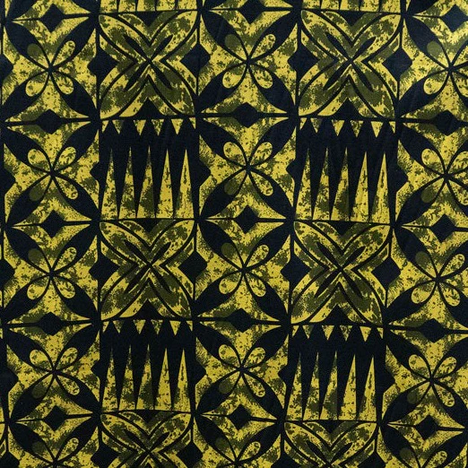 Traditional Tapa Design Cotton Light Barkcloth Fabric | Islands Fabric - Image 3