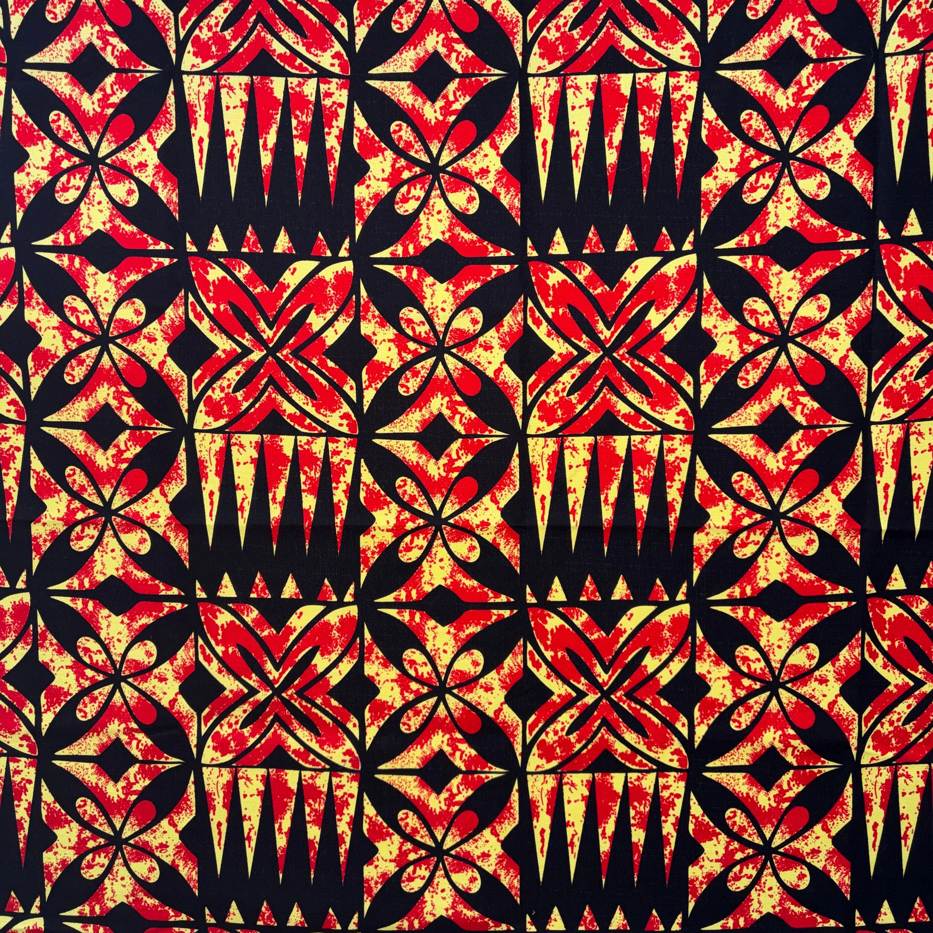 Traditional Tapa Design Cotton Light Barkcloth Fabric | Islands Fabric - Image 4