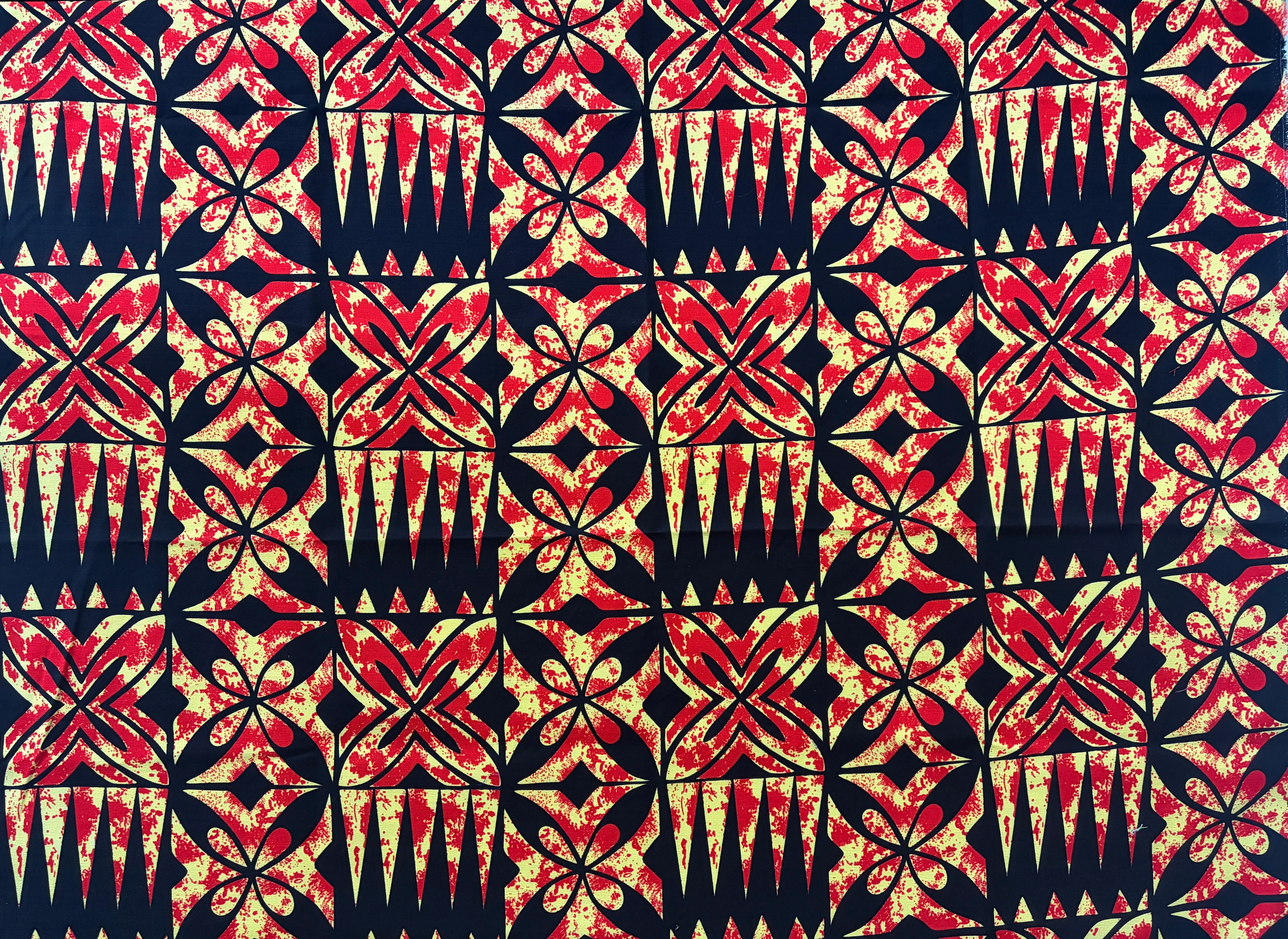 Traditional Tapa Design Cotton Light Barkcloth Fabric | Islands Fabric - Image 7