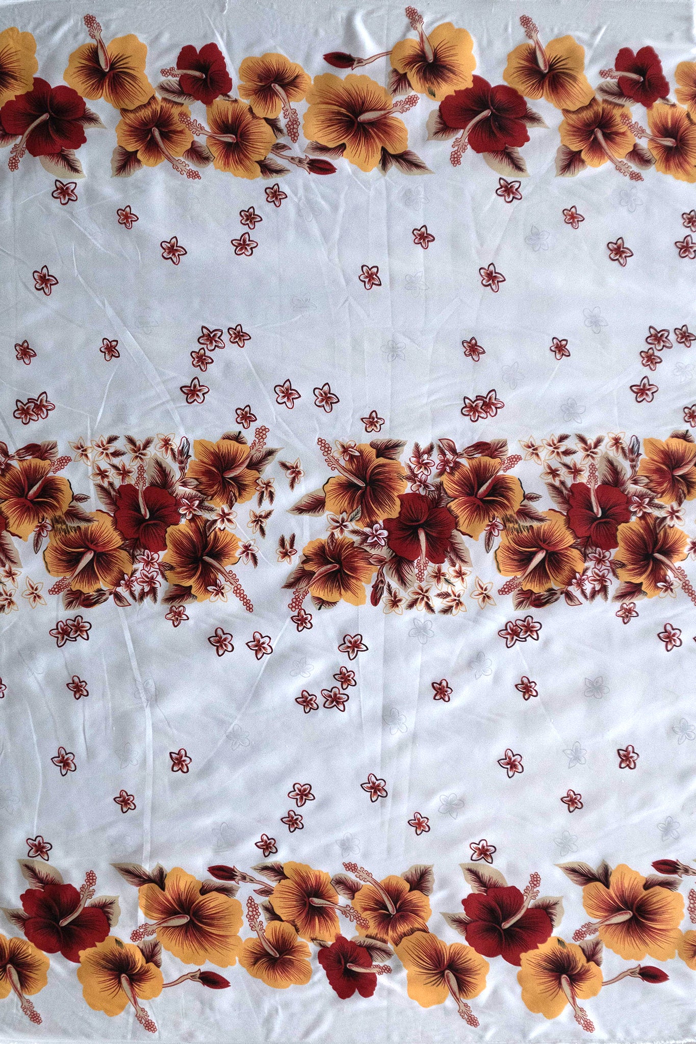 Hibiscus Triple Border Polyester Fabric | Islands Fabric - Image 6