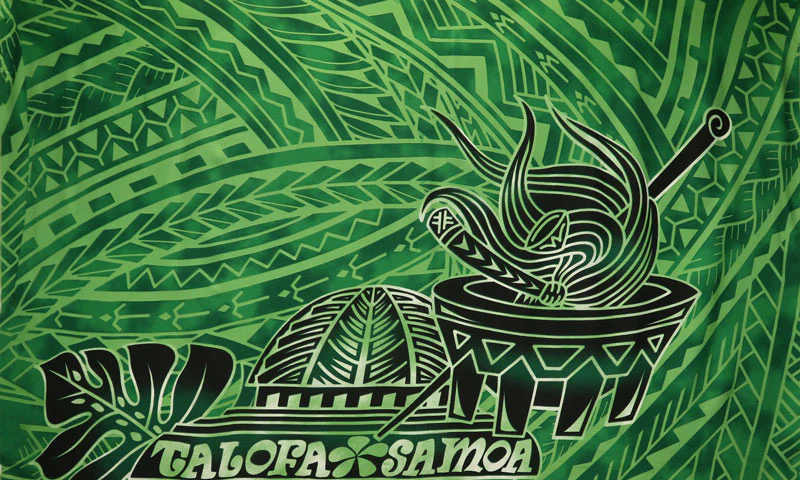 Talofa Samoa Kava Bowl Polyester Sarong | Islands Fabric - Image 4