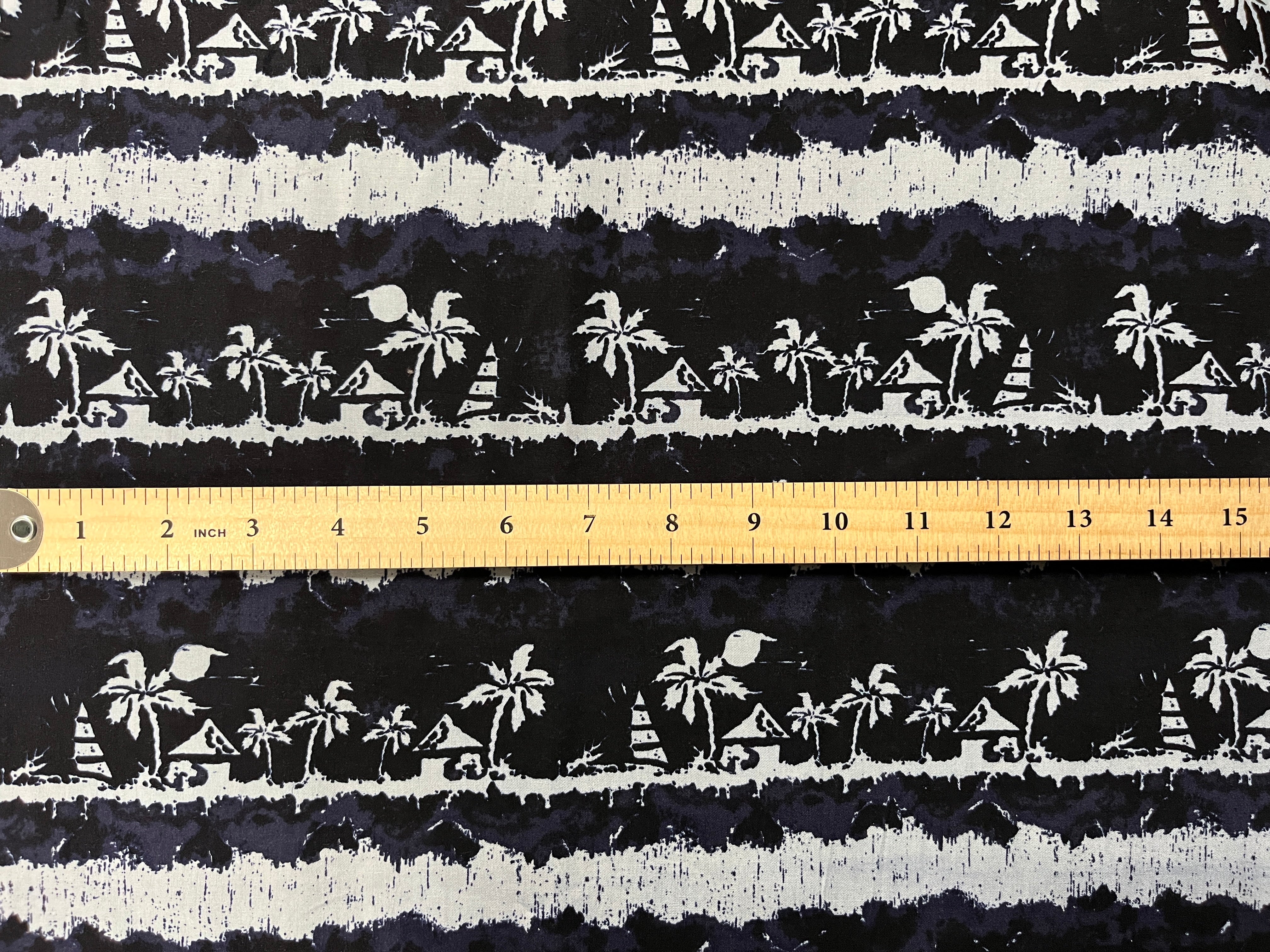 Lagoon Nights Rayon Fabric | Islands Fabric - Image 3