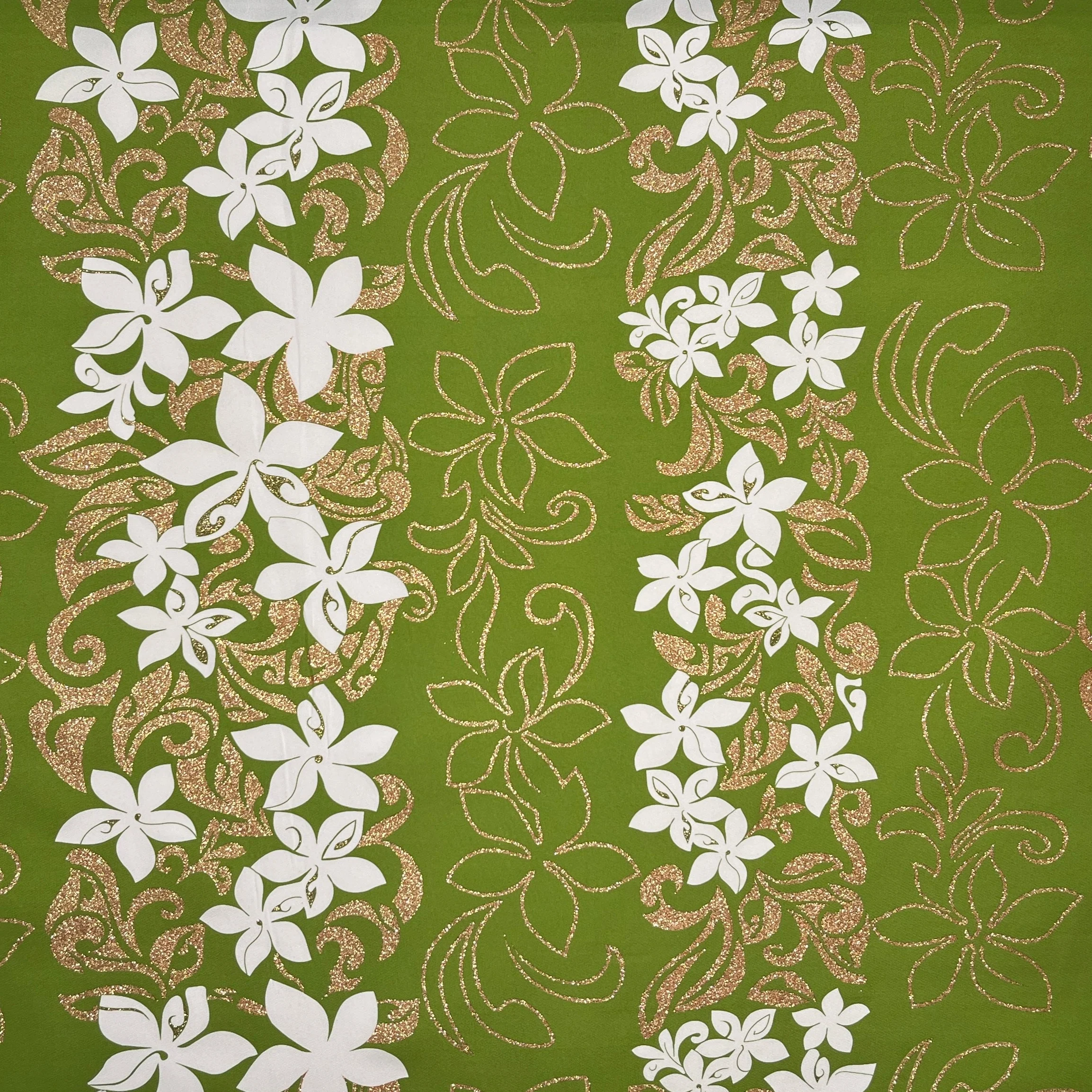 Tiare Garden Glitter Polyester Fabric | Islands Fabric - Image 10