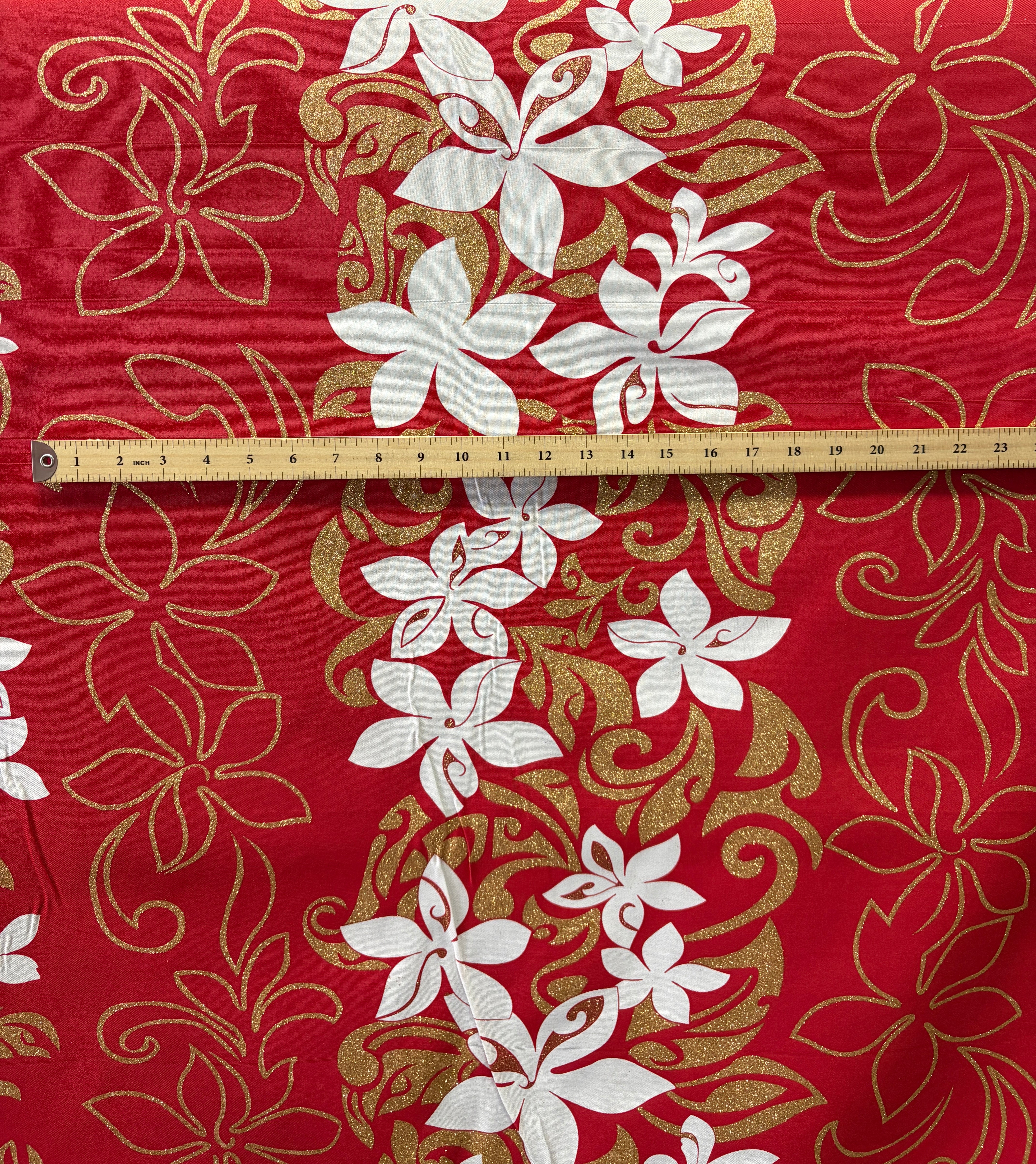 Tiare Garden Glitter Polyester Fabric | Islands Fabric - Image 3