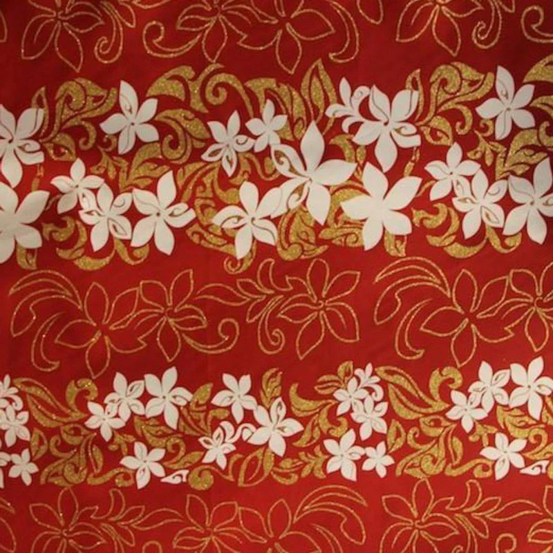 Tiare Garden Glitter Polyester Fabric | Islands Fabric - Image 7