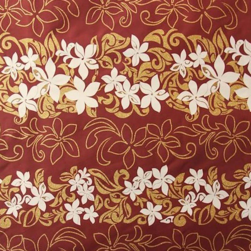 Tiare Garden Glitter Polyester Fabric | Islands Fabric - Image 8