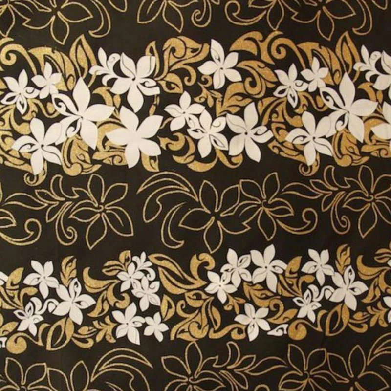 Tiare Garden Glitter Polyester Fabric | Islands Fabric - Image 9
