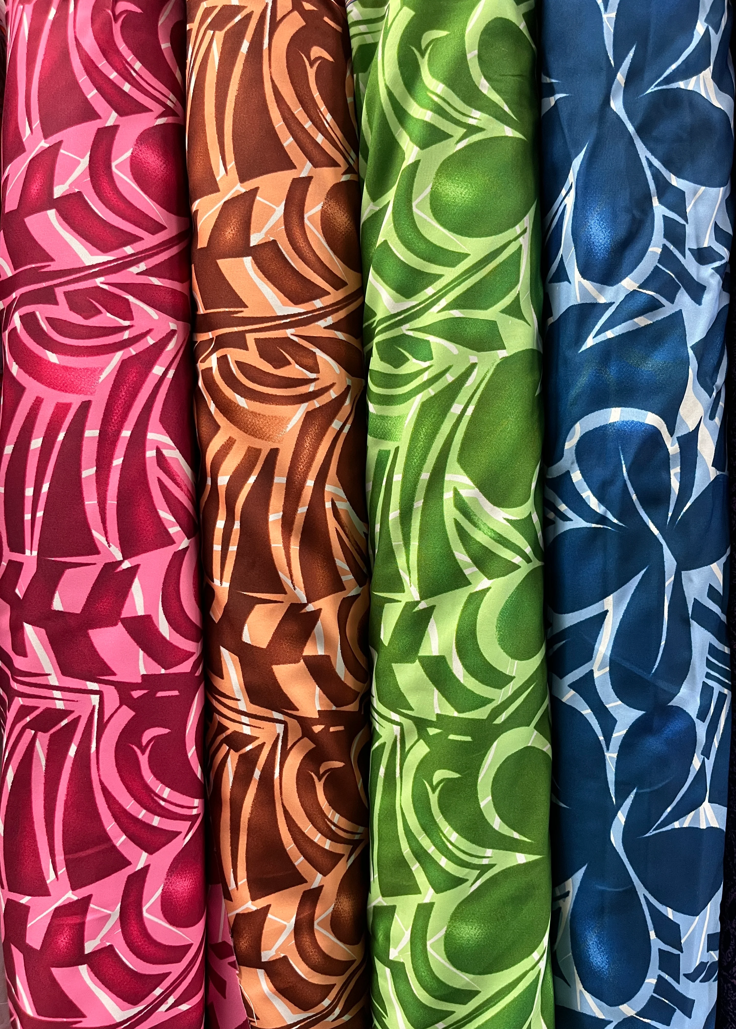 Plumeria Flower Polyester Fabric | Islands Fabric - Image 7