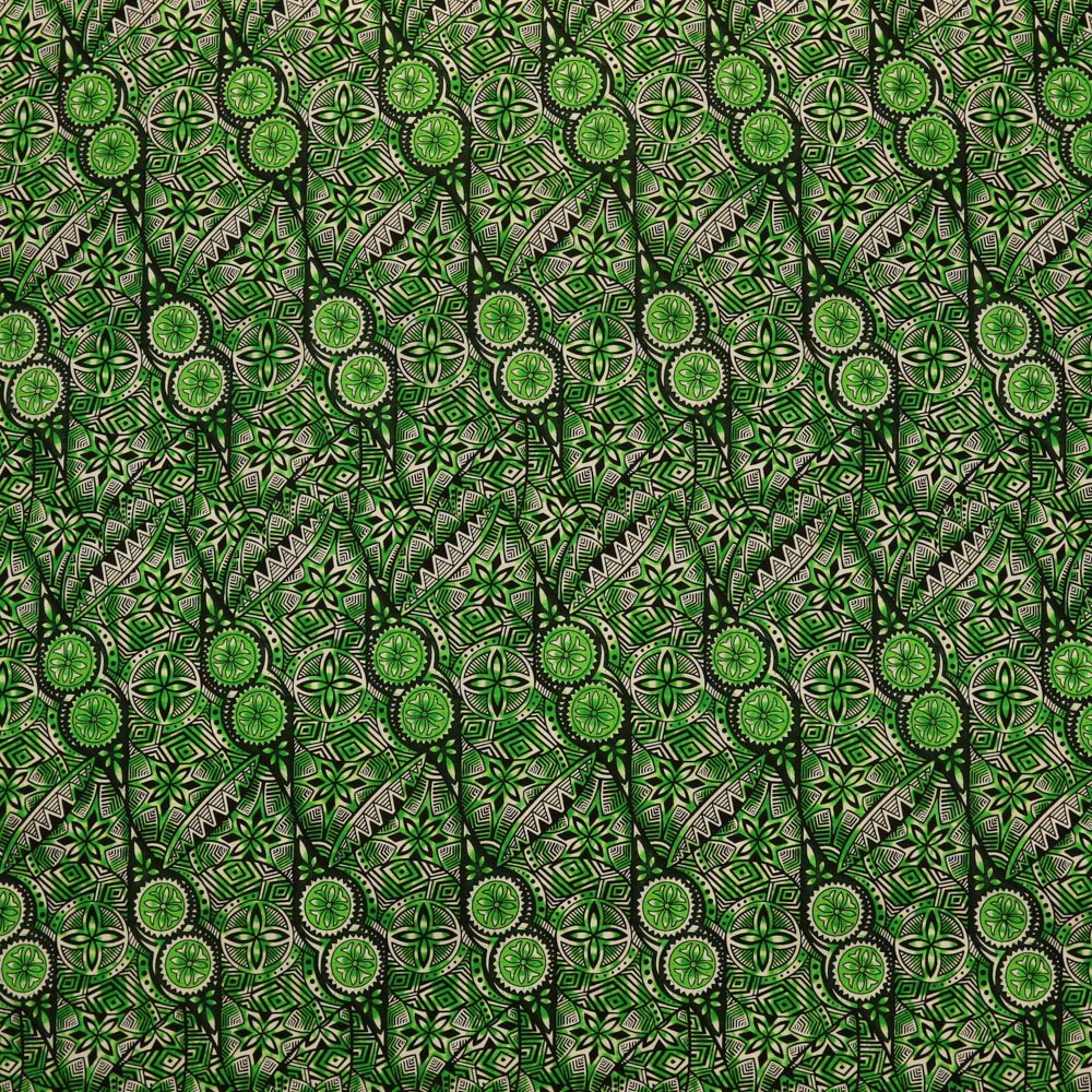 Traditional Polynesian Fijian Print Cotton Light Barkcloth Fabric | Islands Fabric - Image 3
