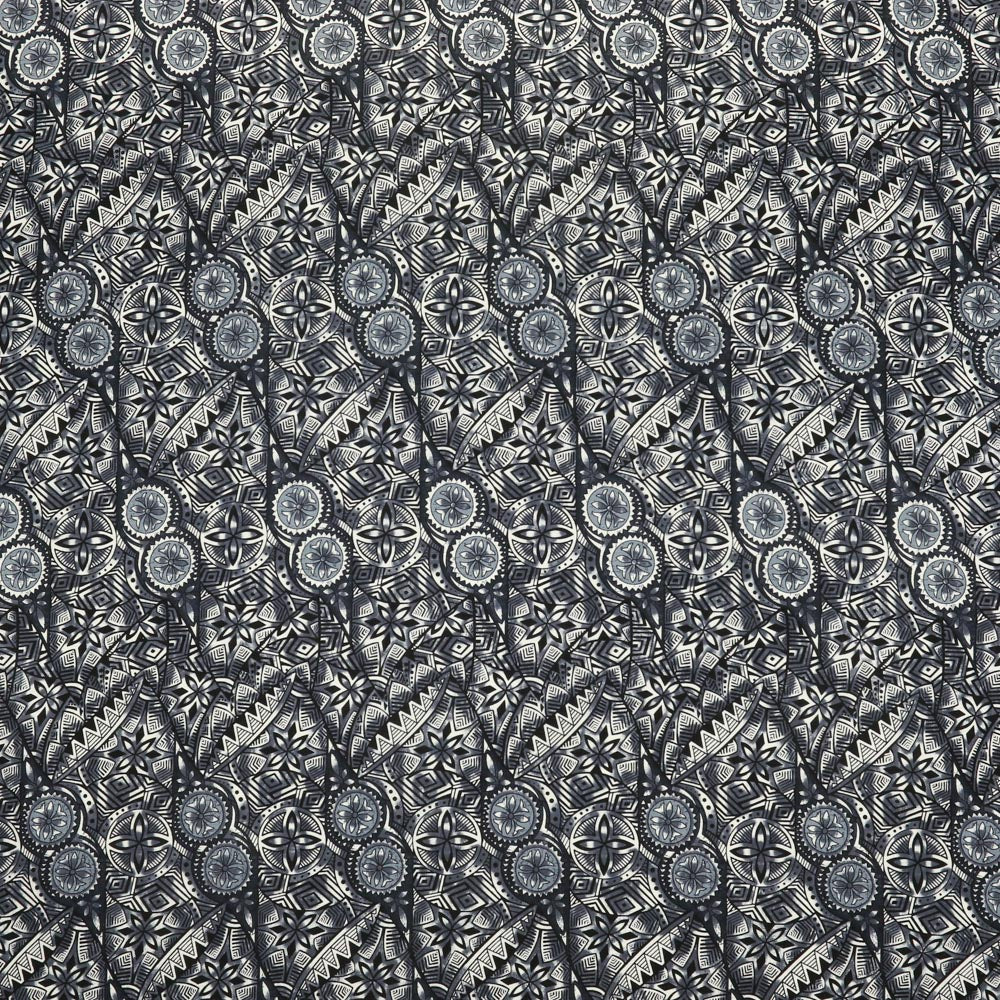 Traditional Polynesian Fijian Print Cotton Light Barkcloth Fabric | Islands Fabric - Image 7