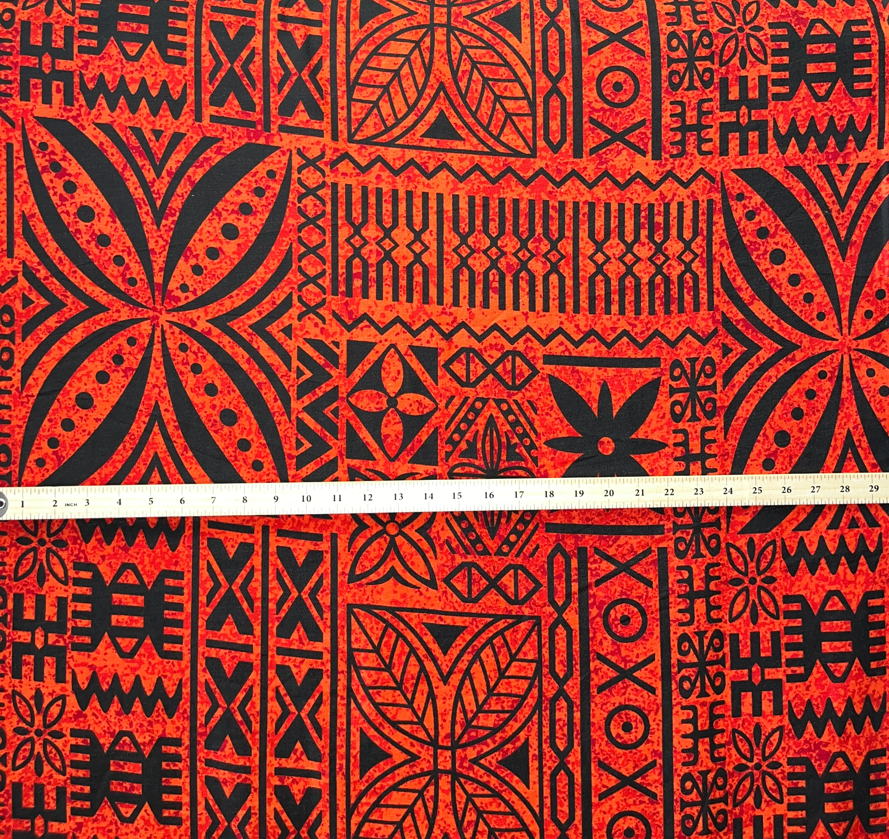 Polynesian Motif Barkcloth Fabric | Islands Fabric - Image 3