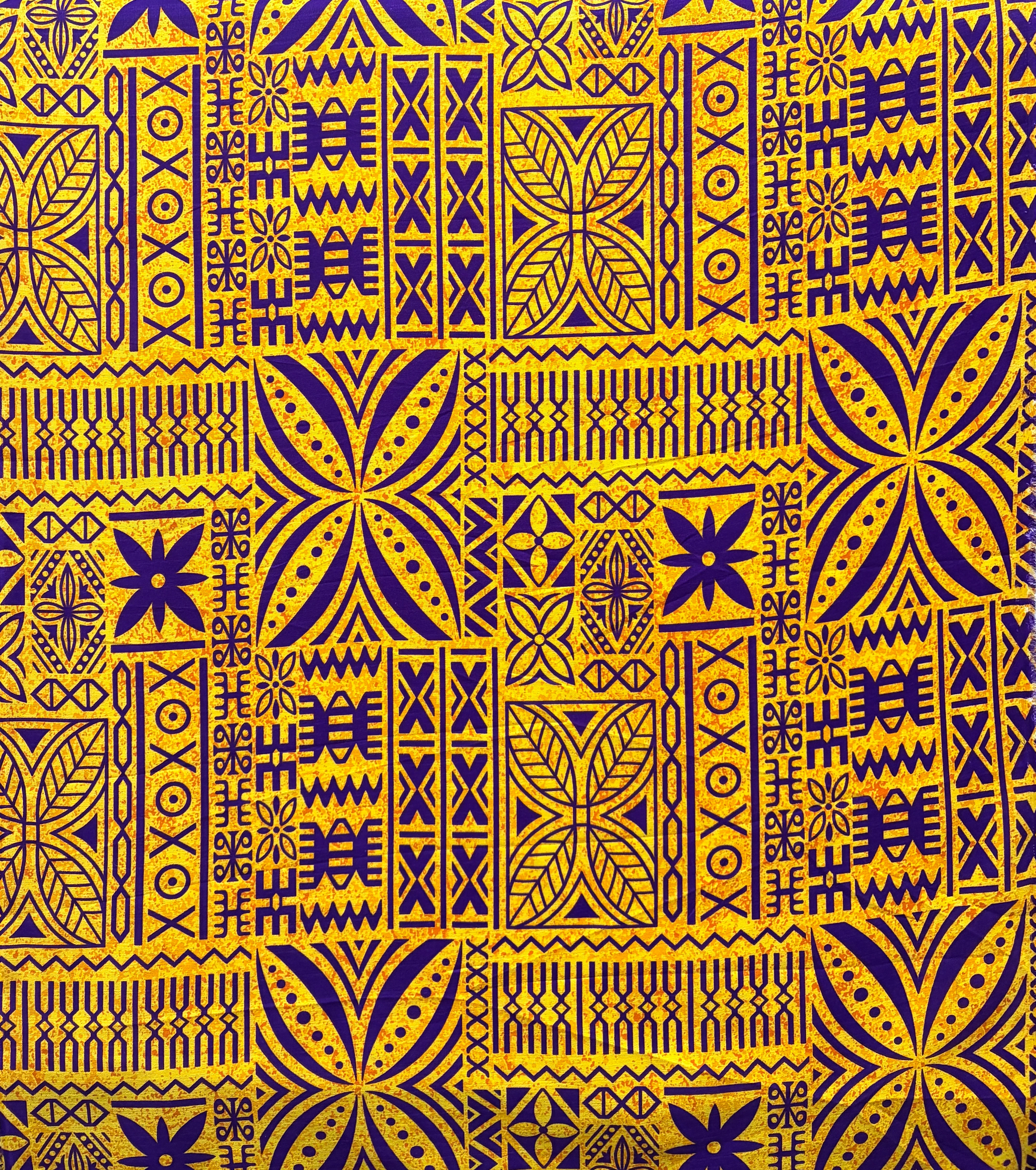 Polynesian Motif Barkcloth Fabric | Islands Fabric - Image 4
