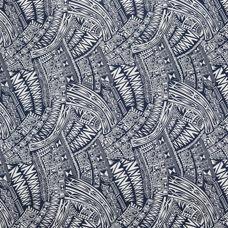 Traditional Polynesian Tattoo Fabric | Cotton Light-Barkcloth - Image 3