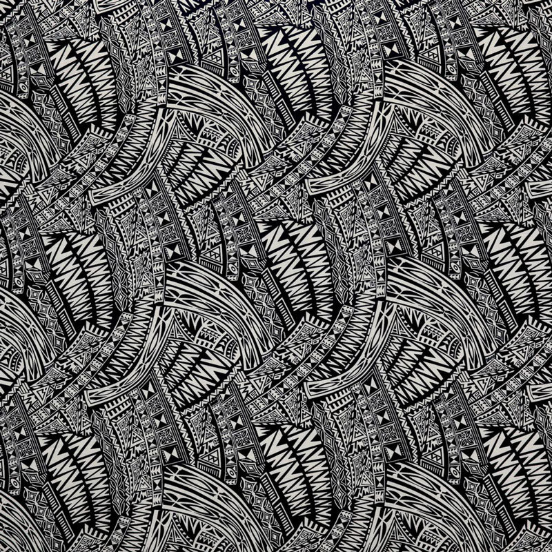 Traditional Polynesian Tattoo Fabric | Cotton Light-Barkcloth - Image 5