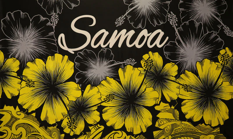 Hibiscus Samoa Polyester Sarong | Islands Fabric - Image 4