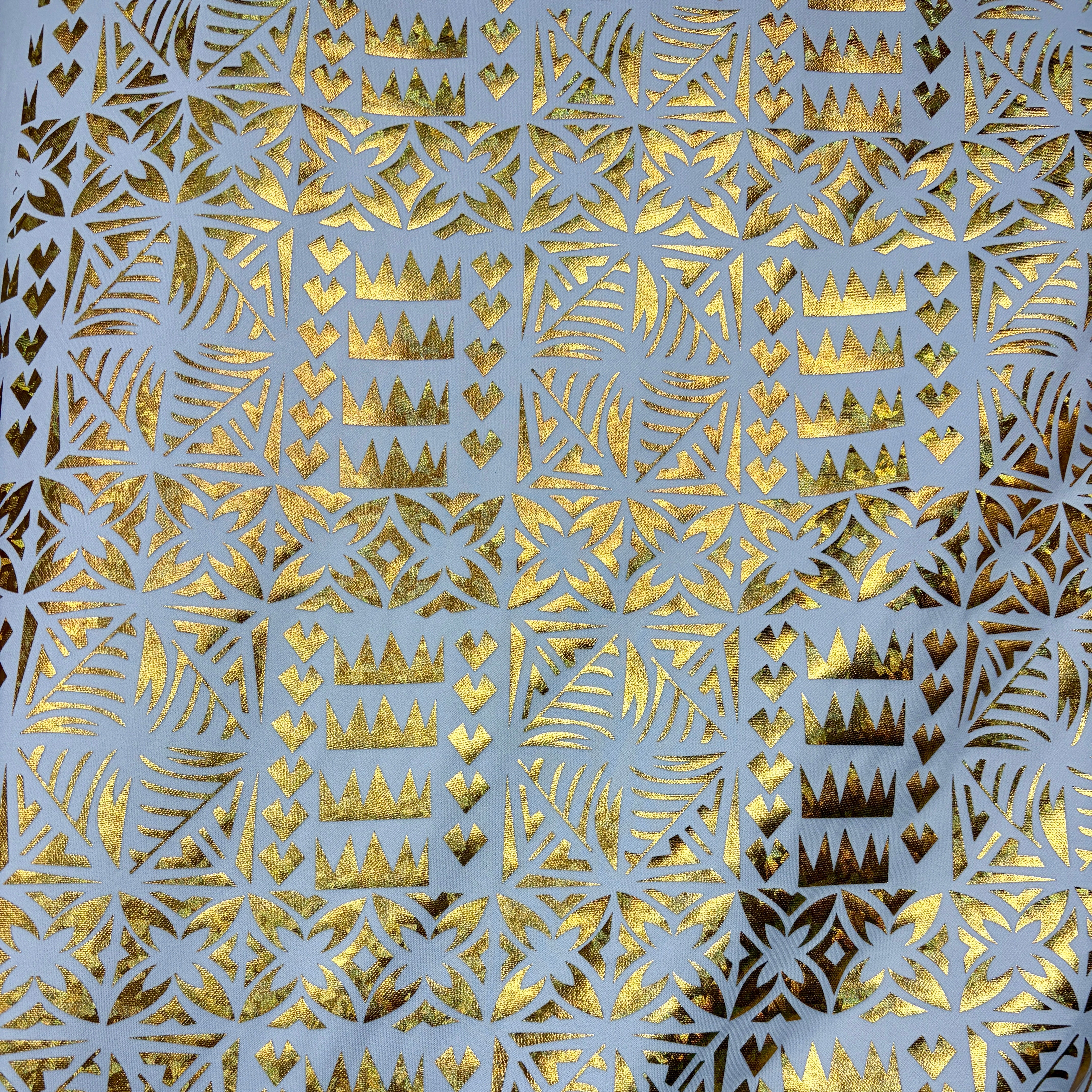 Star Tapa Shine Polyester Foil Fabric | Islands Fabric - Image 5