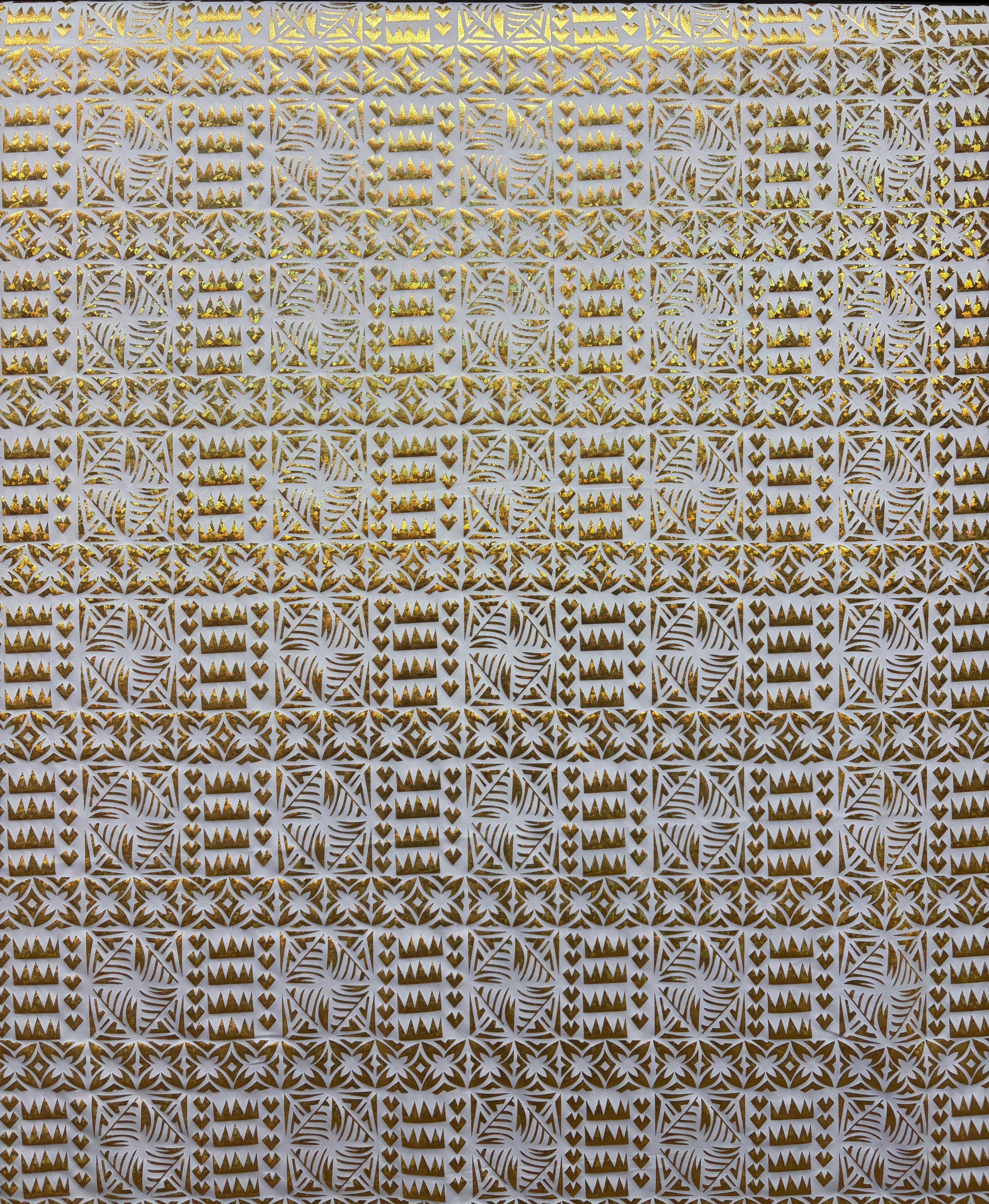 Star Tapa Shine Polyester Foil Fabric | Islands Fabric - Image 6