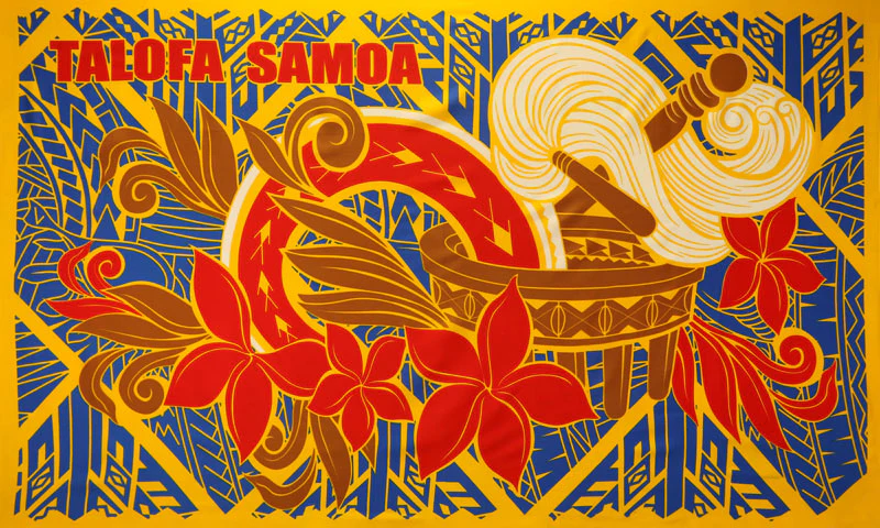 Talofa Samoa Kava Bowl Sarong | Islands Fabric - Image 5