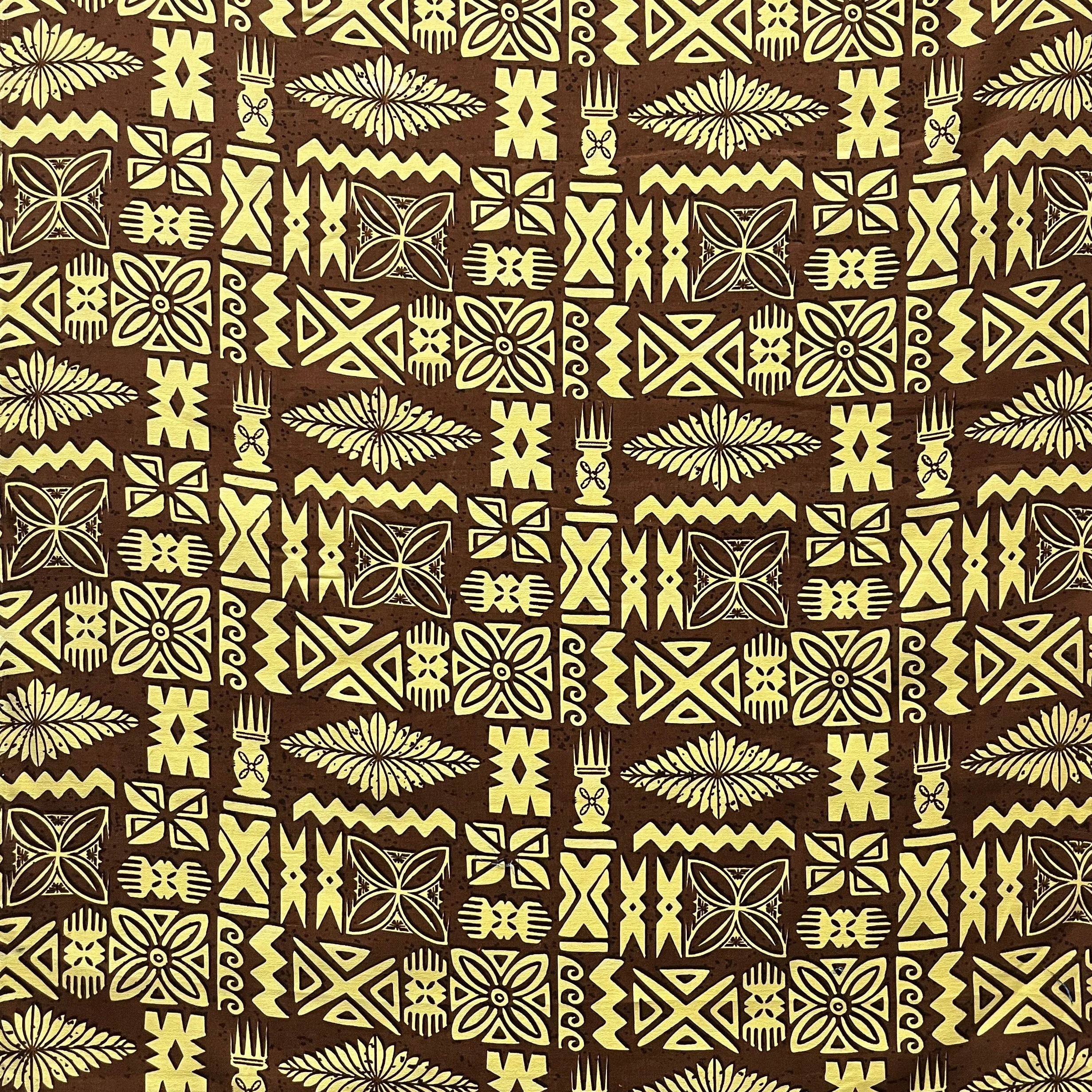Tribal Tapa Cotton Barkcloth Fabric | Islands Fabric - Image 3