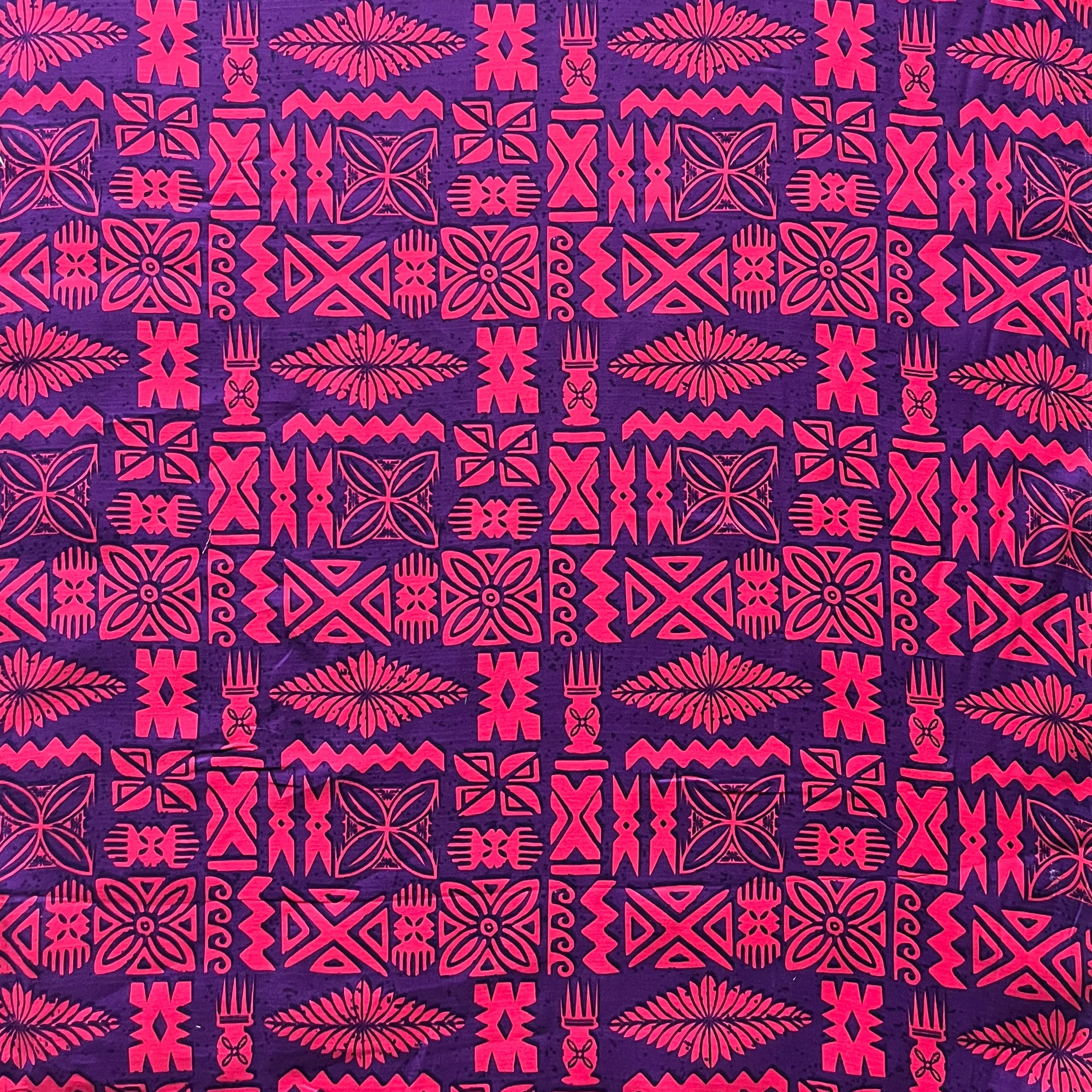 Tribal Tapa Cotton Barkcloth Fabric | Islands Fabric - Image 4