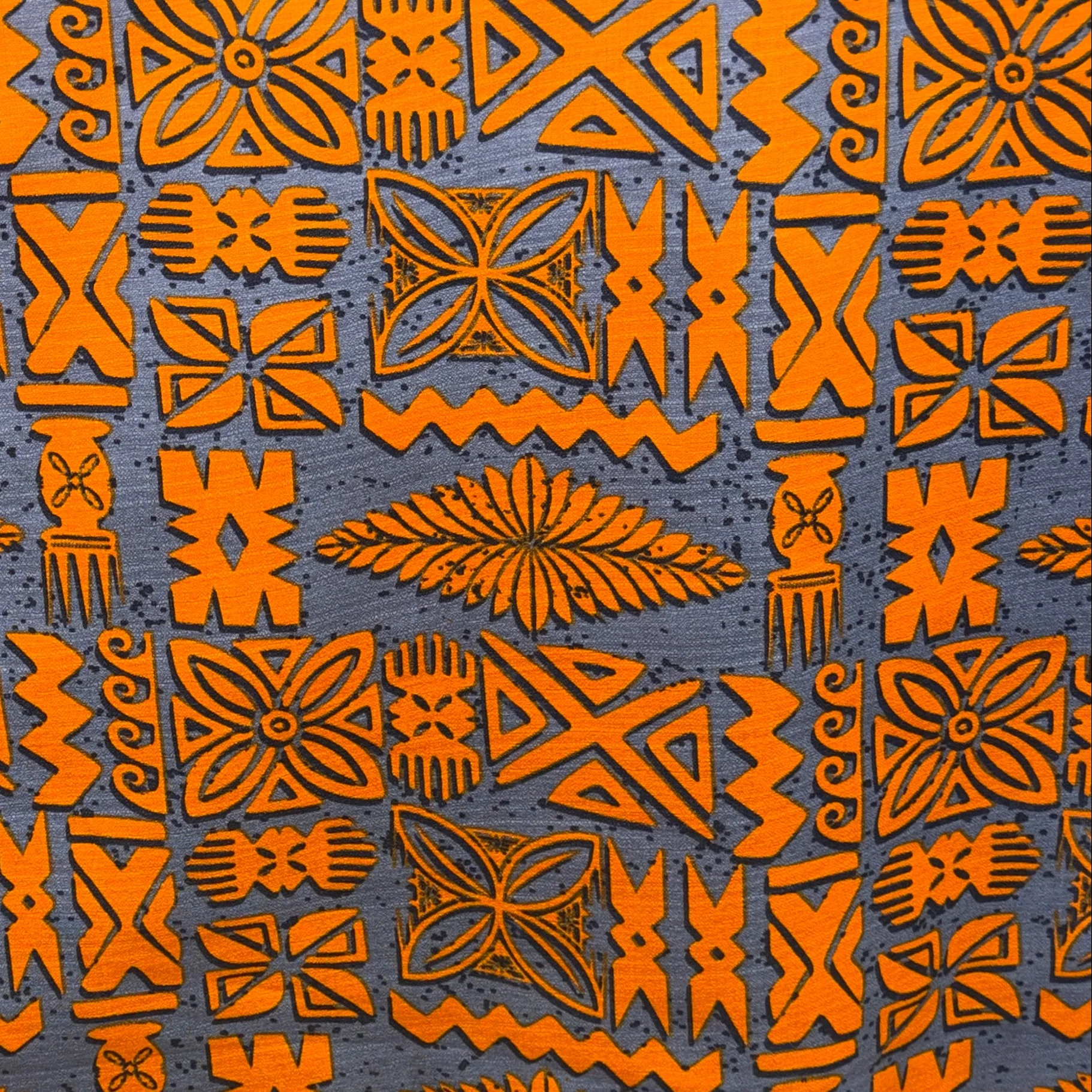 Tribal Tapa Cotton Barkcloth Fabric | Islands Fabric - Image 5