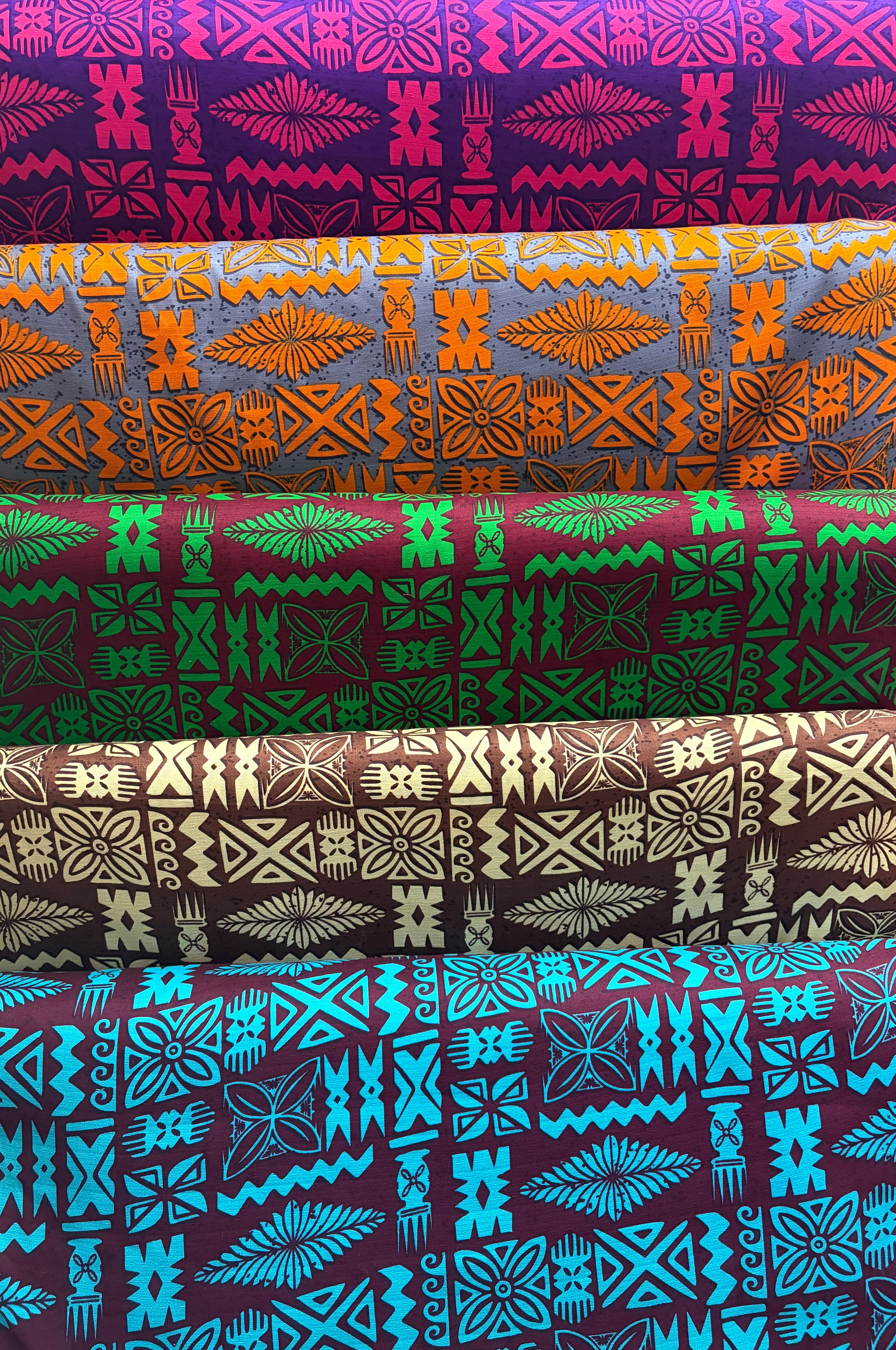 Tribal Tapa Cotton Barkcloth Fabric | Islands Fabric - Image 6